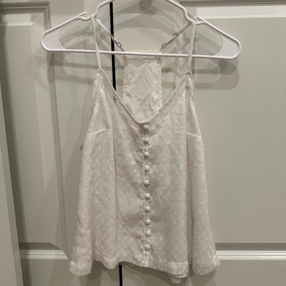 Hollister Cream Button-Front Camisole